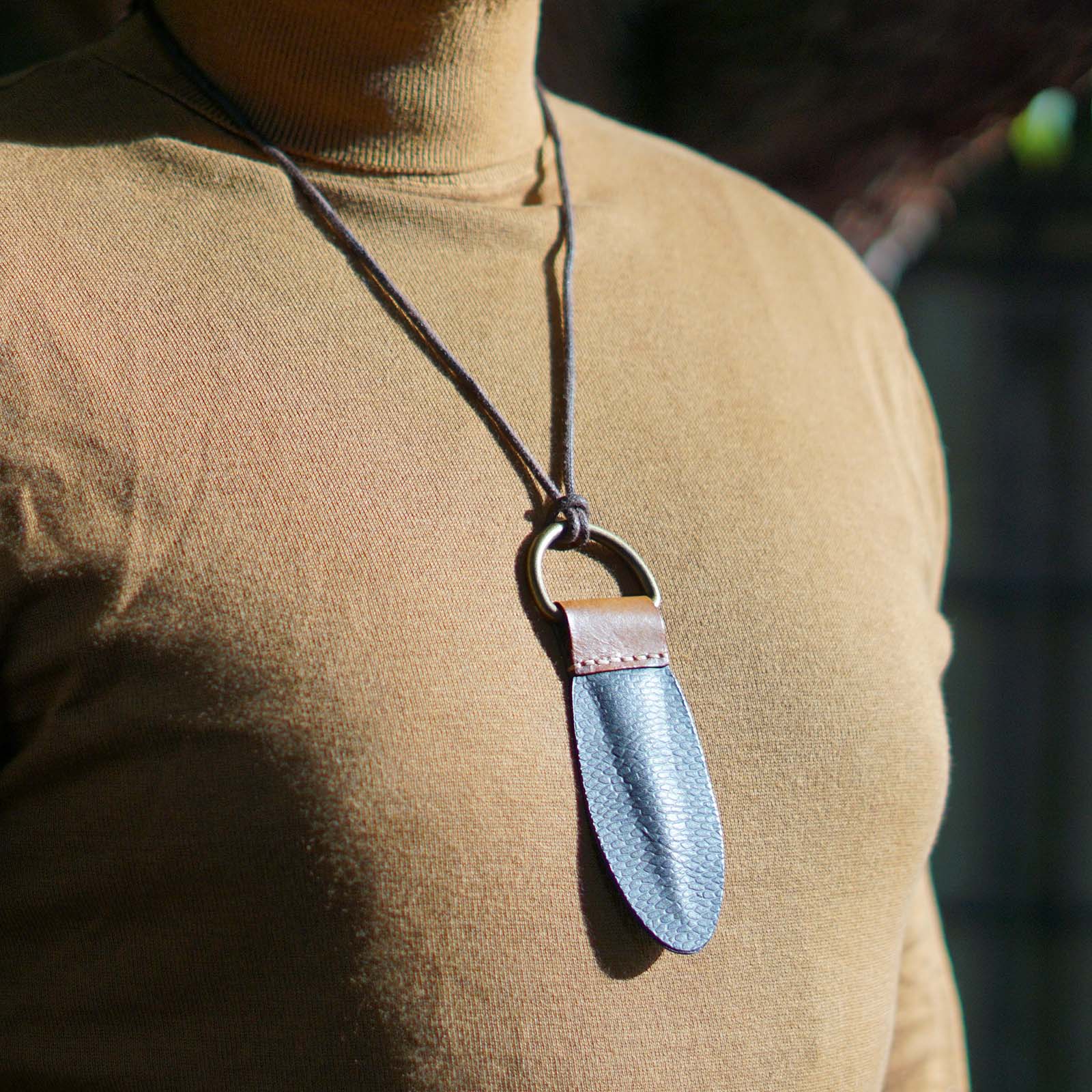BeaverTag worn as a minimalist fashion accessory—statement of Canadian craftsmanship